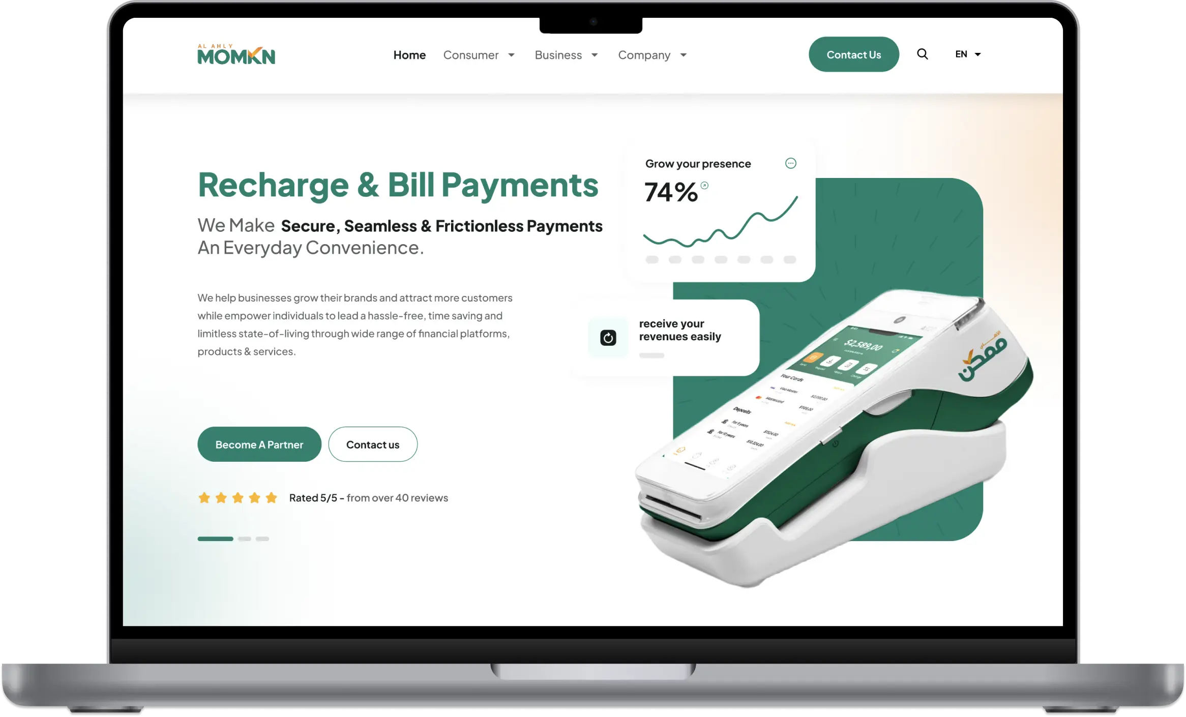 Al-Ahly Momken — Fintech platform built by Intcore