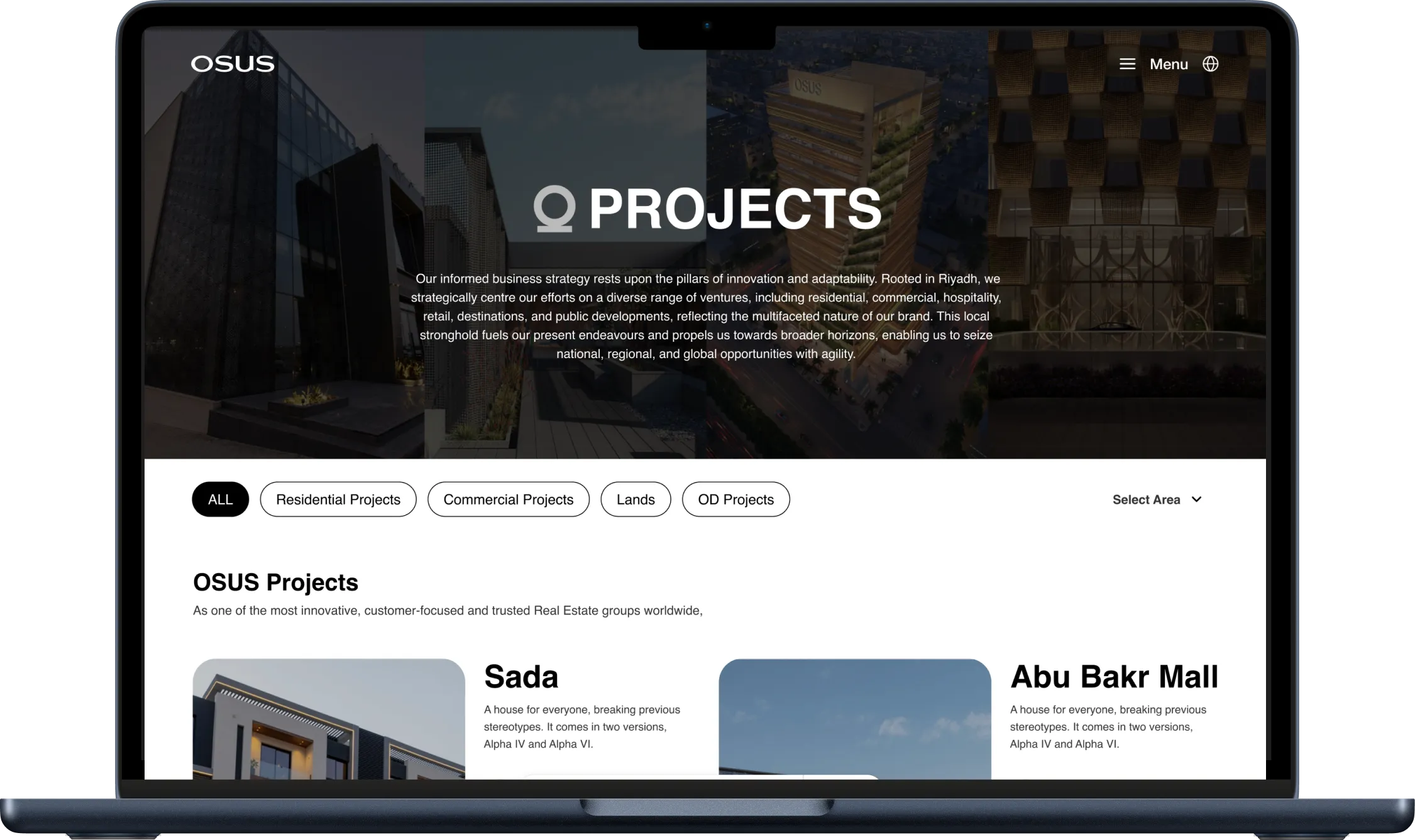 OSUS Real Estate — Real Estate platform built by Intcore
